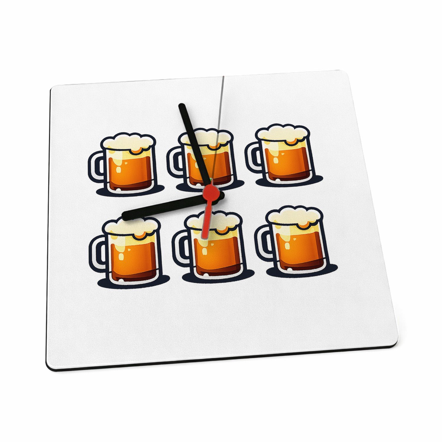 Mr Cadeautjes Klok 19 x 19 - design Een vergelijkbare humoristische woordspeling, maar met een a | cadeau Wit