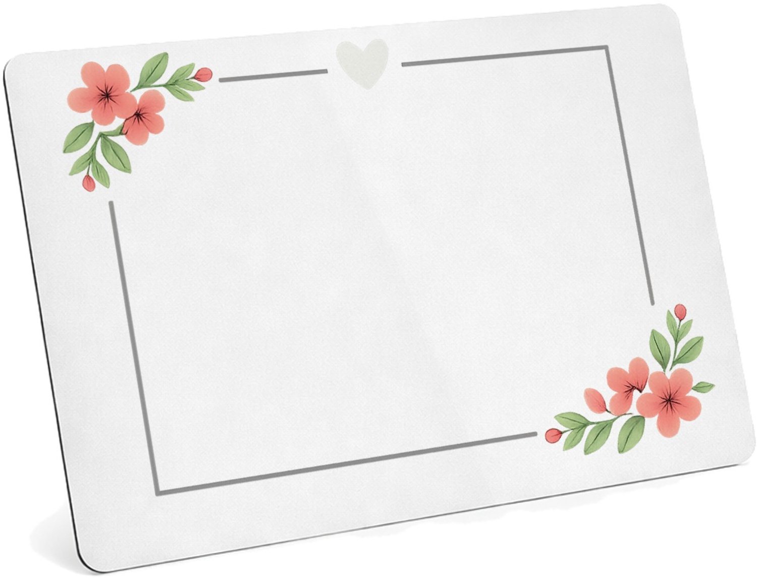 Mr Cadeautjes MDF magnetische fotolijst 28 x 19 - design Een zacht troostontwerp rond een andere emotionele boodschap | cadeau Wit