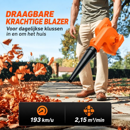 HSD bladblazer - Bladblazeraccessoire - Draadloos - 2-in-1 - 2 accu's — afbeelding 4