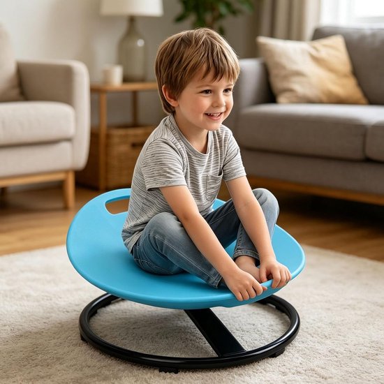 Draai Stoel - Kinder Sensorische Draaistoel - 360° Draaiende Stoel - TOT 100kg - Antislip - Veilig - Balans Speelgoed - Educatief Speelgoed - Voor ADHD & Autisme - Thuis & School - Voor Coördinatie & Evenwicht — afbeelding 5