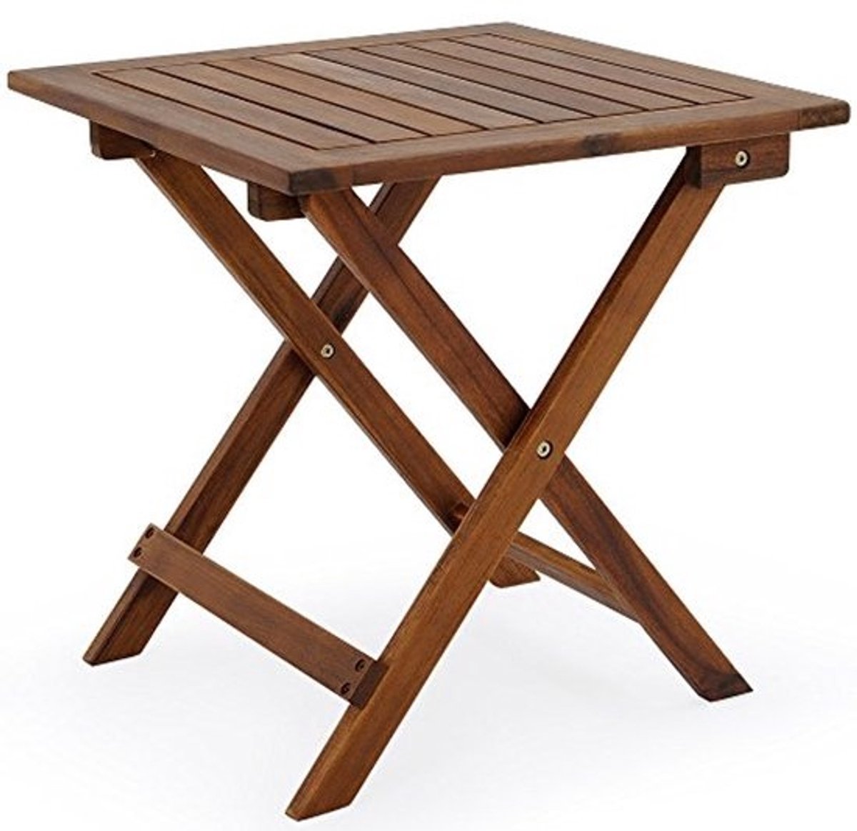 Bijzettafel Hout Klapbaar 46x46cm Weerbestendig voor Balkon en Terras