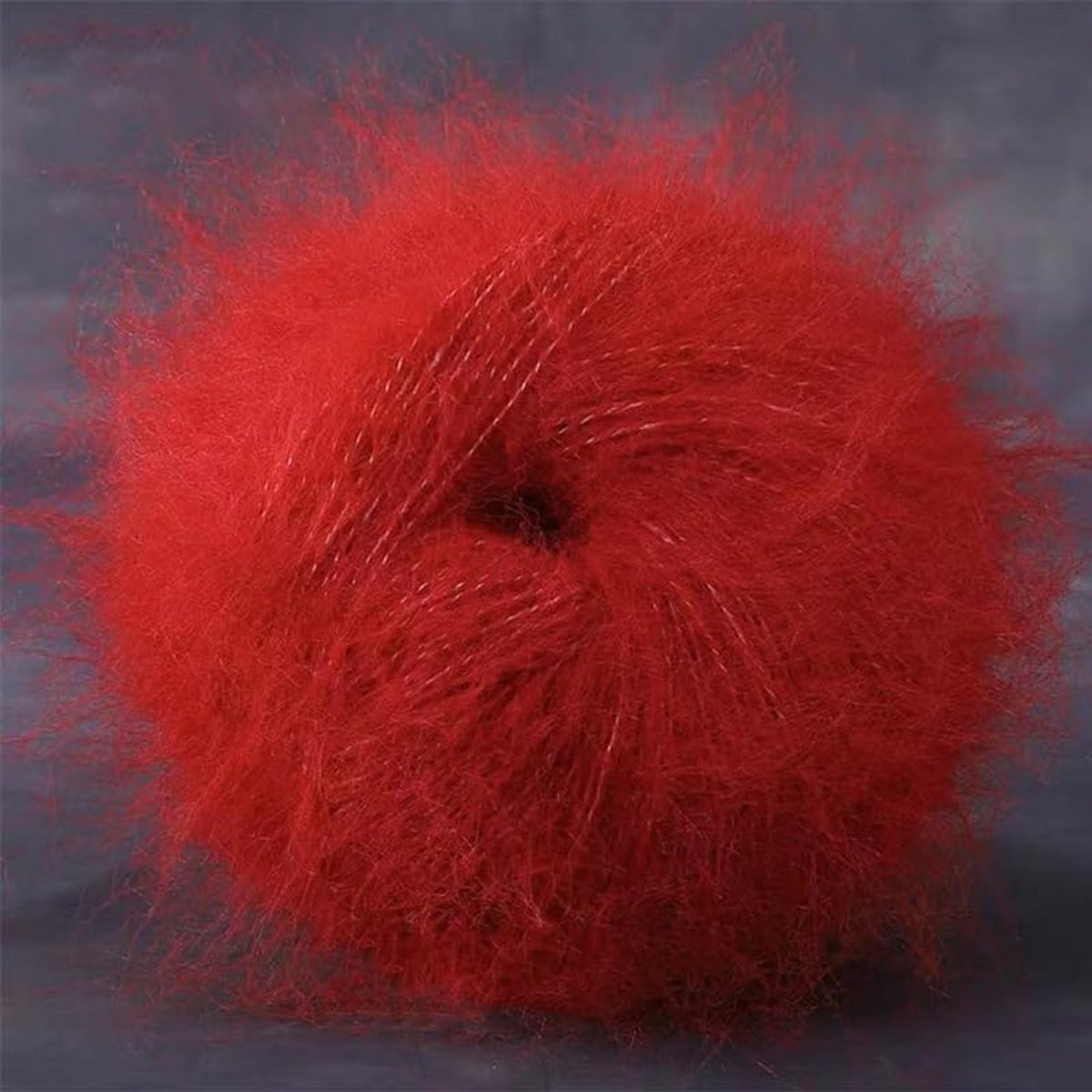 50 g mohairwol, handbreigaren voor breien en haken, breigaren, haakgaren, breigaren, zachte wol om te haken, katoengaren voor doe-het-zelf knutselen, hoeden, sjaal, trui, deken, kussen, rood