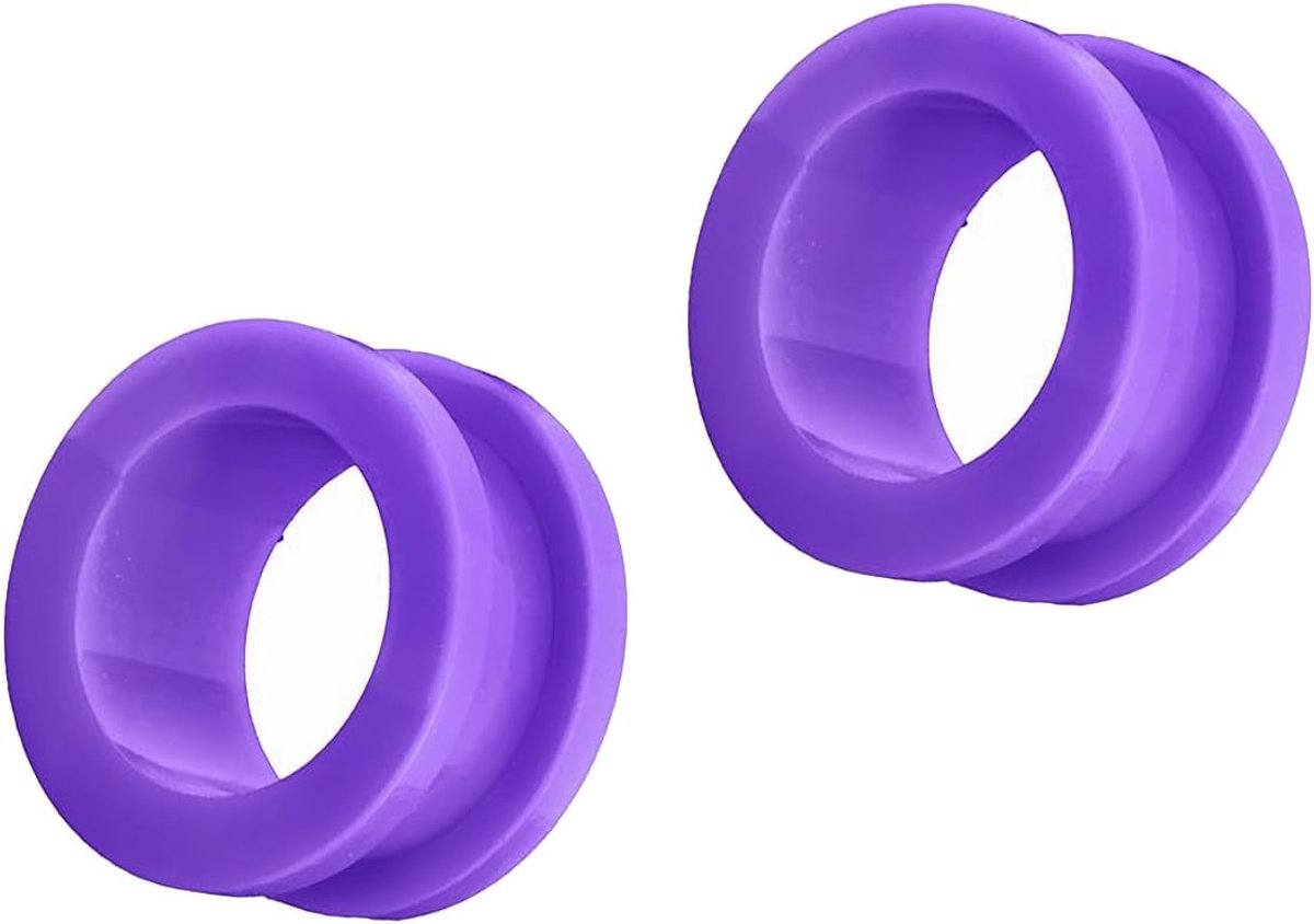 2 Stuks Zwart Acryl Dubbele Uitlopende Oordopjes Oordopjes Tunnels Body Piercing Sieraden 12g (2mm)