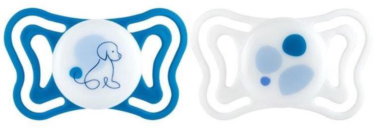 Chicco PhysioForma Light fopspeen blauw 6-16 maanden 2 stuks