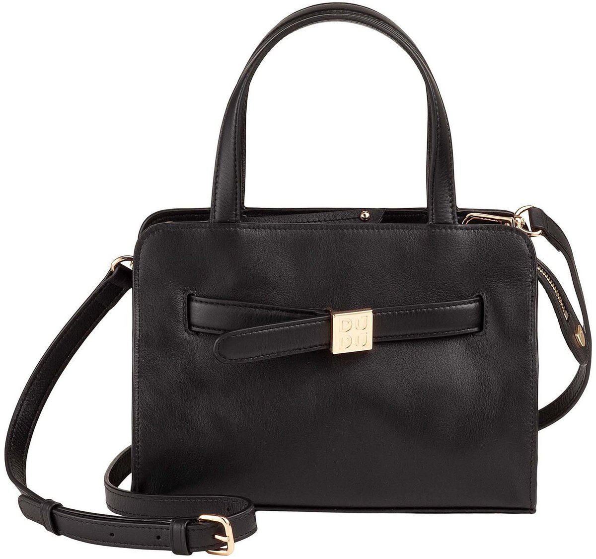 DuDu Schoudertas Leder 23 cm - Dames - schwarz