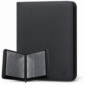 Napi Pro Binder Verzamelmap 540 Kaarten - Ringloos - 9 Pocket - Kunstleer - Premium Map met Ritssluiting - Trading Cards - 30 Pagina's - A4 Formaat - Zwart