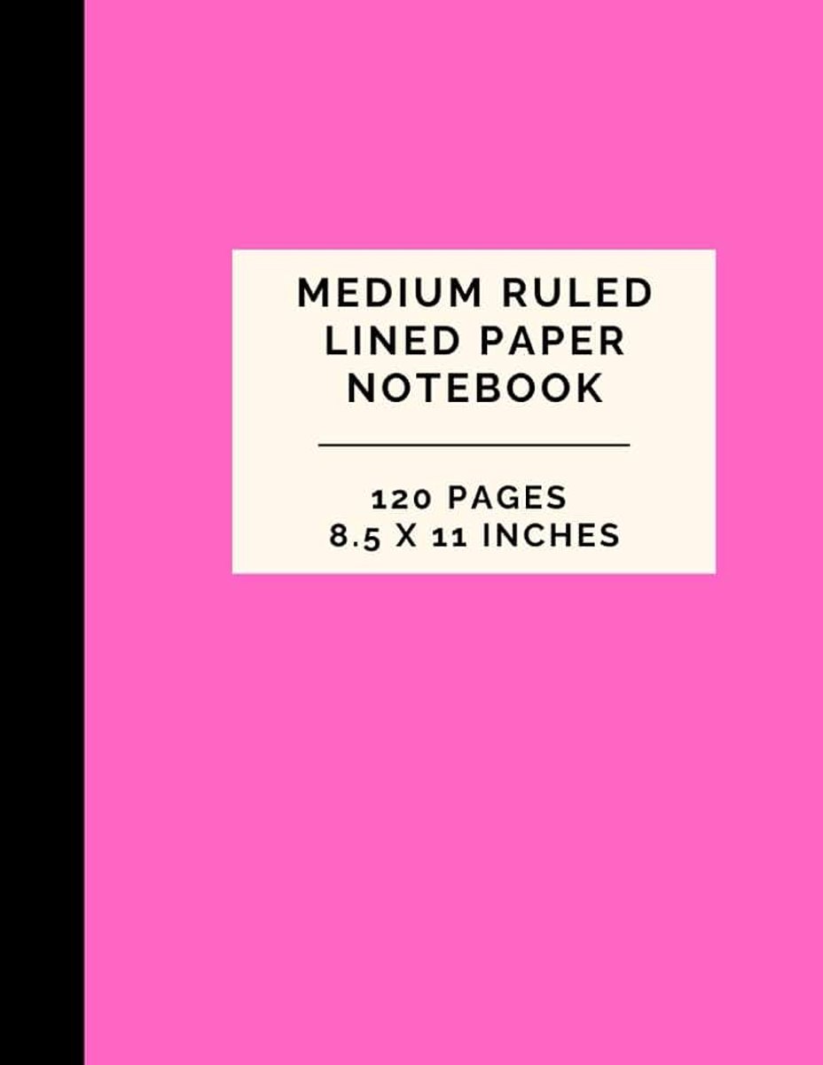Trim Medium Ruled Lined Paper Notebook 120 Pages 8.5 x 11 Inches: Gifts for Students, Workers, and Writing Down Notes