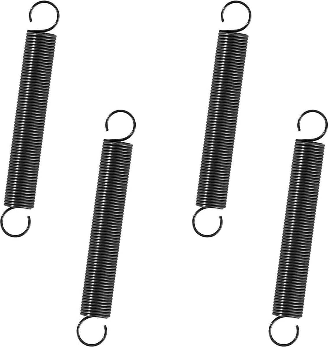 45 mm spanveren met haken, veren van pianodraad, draaddiameter 0,55 mm, buitendiameter 6 mm, dikte 0,6 kg, 20 stuks