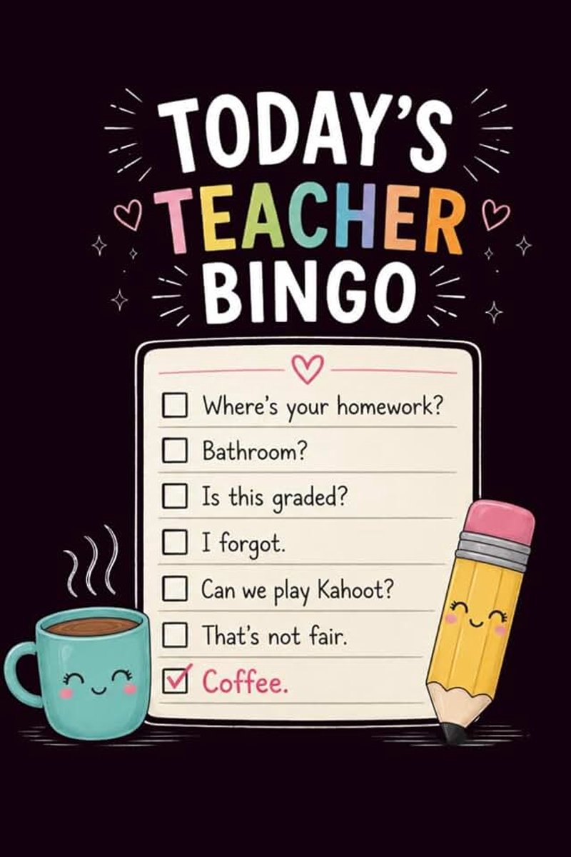 Teacher Bingo: Funny Teacher Notebook | 100-Page Lined Journal | Teacher Appreciation Gift | 6 x 9