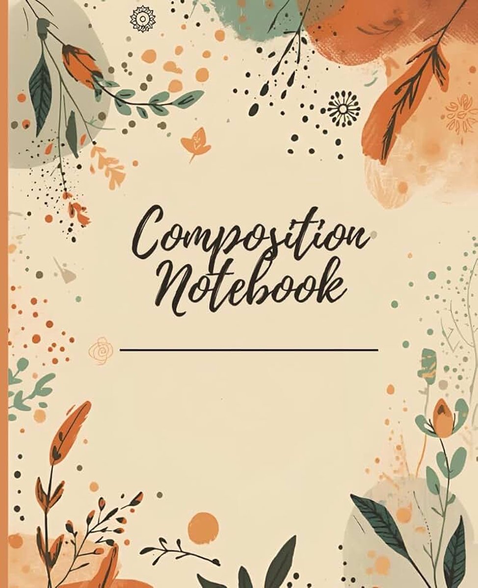 Boho Abstract style Composition Notebook: Cute, simple, and elegant Boho Design Lined Notebook for School, Work, and Journaling and much more!