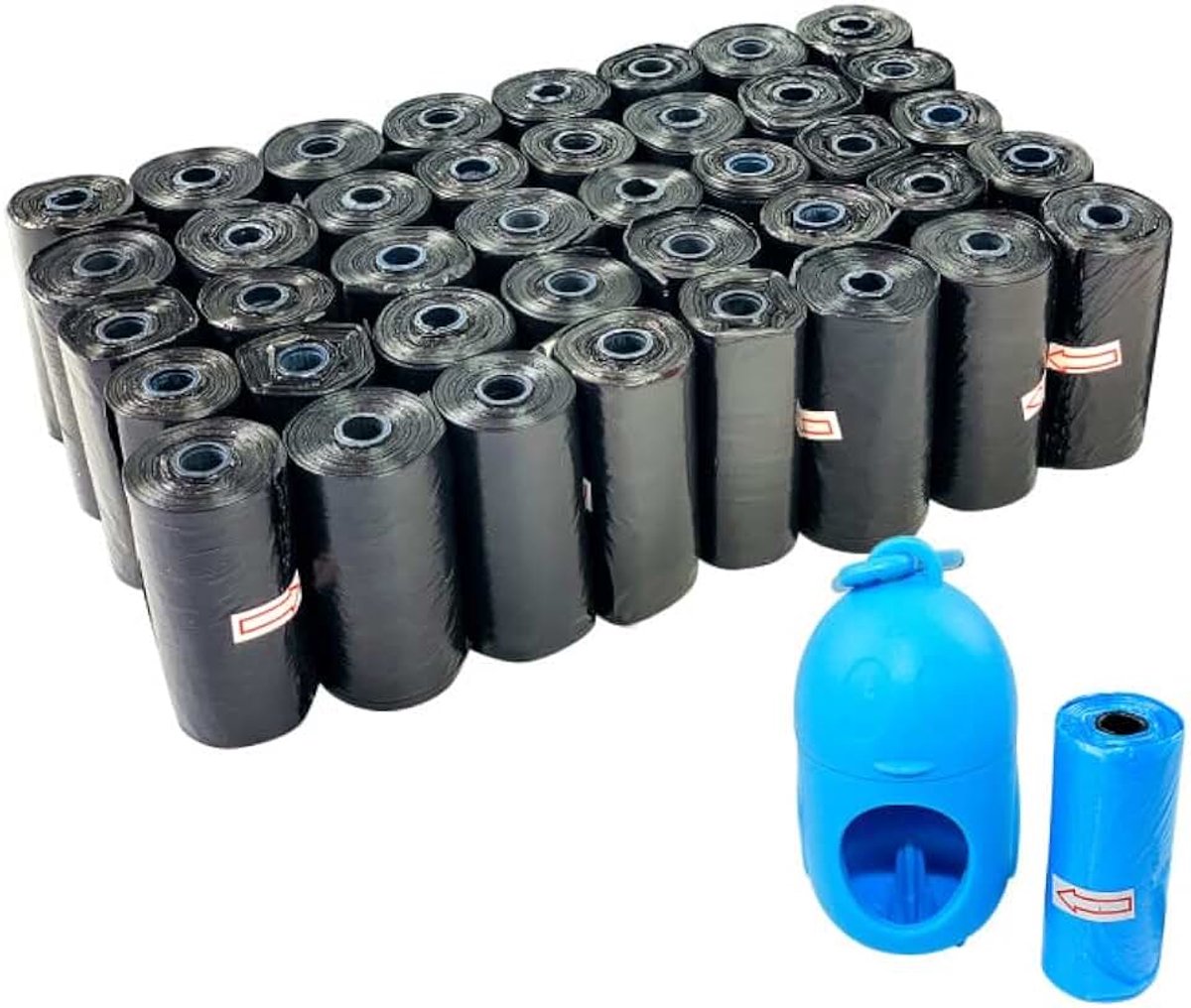 Hondenpoepzakjes, lekvrij en robuust, voor hondenpoep, compacte rollen voor hondenpoep (600 zakken)