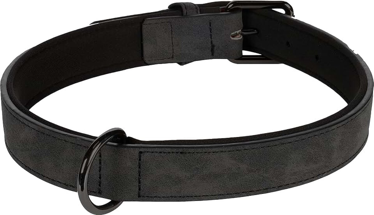 Halsband, zwart, XXL, 52/62 cm, 30 mm
