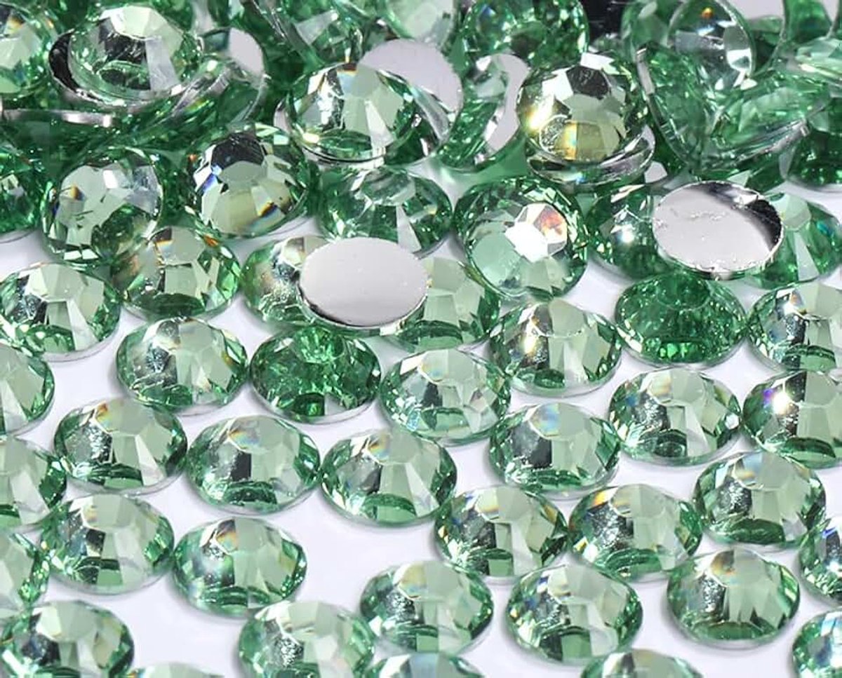 4 mm strass-steentjes, glittersteentjes, ronde kristallen, steentjes voor nagels, doe-het-zelfdecoratie, kleding, telefoonhoesjes, schoenen, tassen (olijfgroen)