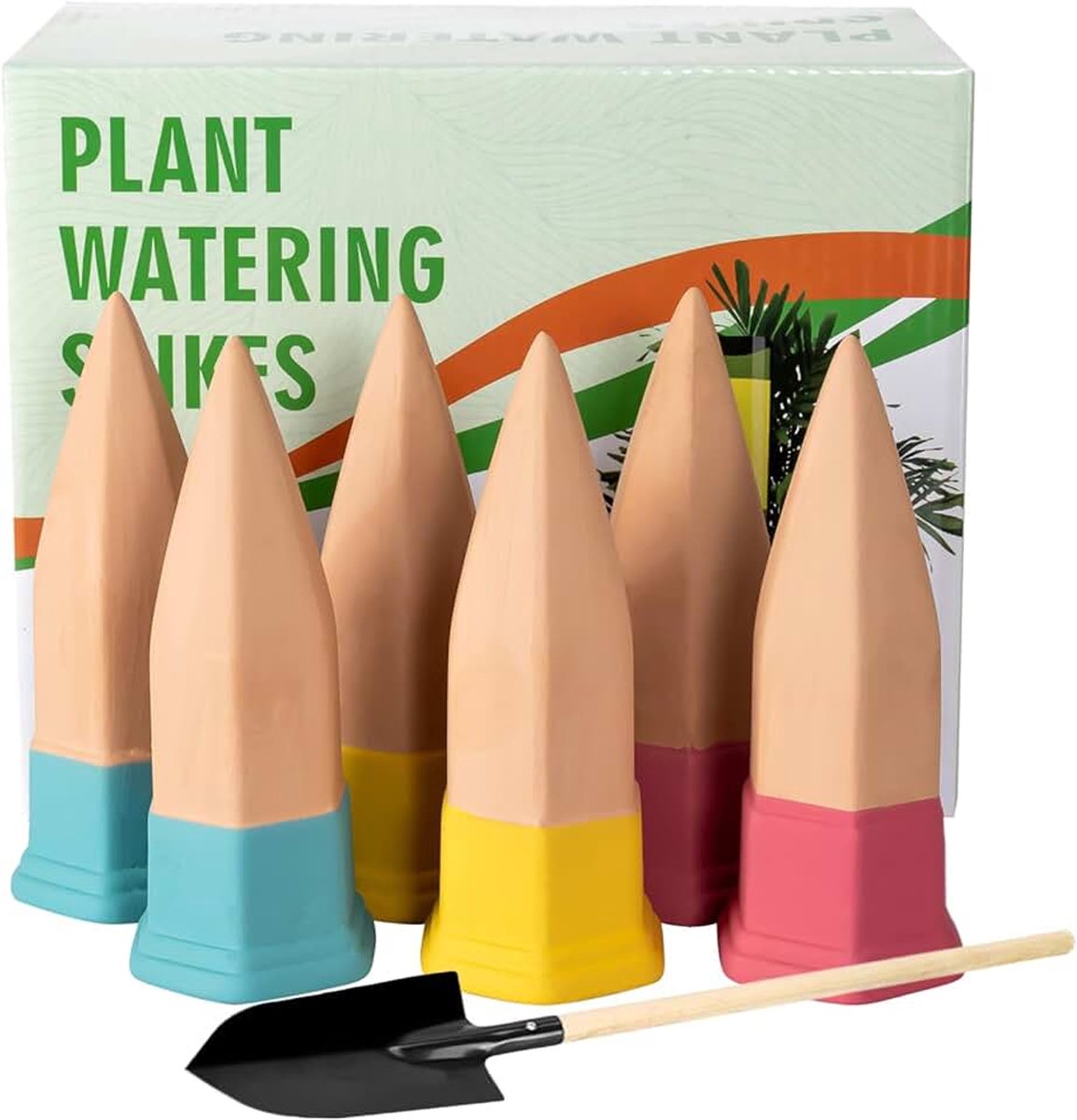 Zelfbewaterende spikes, vakantieplanten bewateringsdruppelaar, 6 stuks automatisch druppelsysteem irrigatie-apparatuur gereedschap, voor binnen en buiten, thuis en