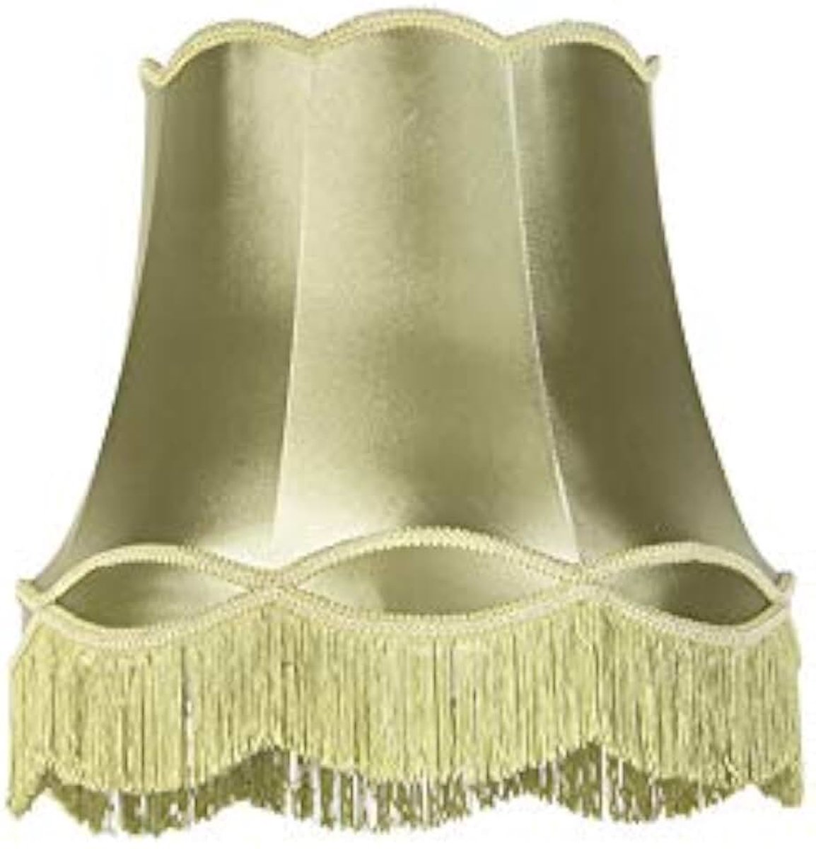 Retro Zijde lampenkap groen 45 cm - Granny, Rond schuin hang kap,staande kap
