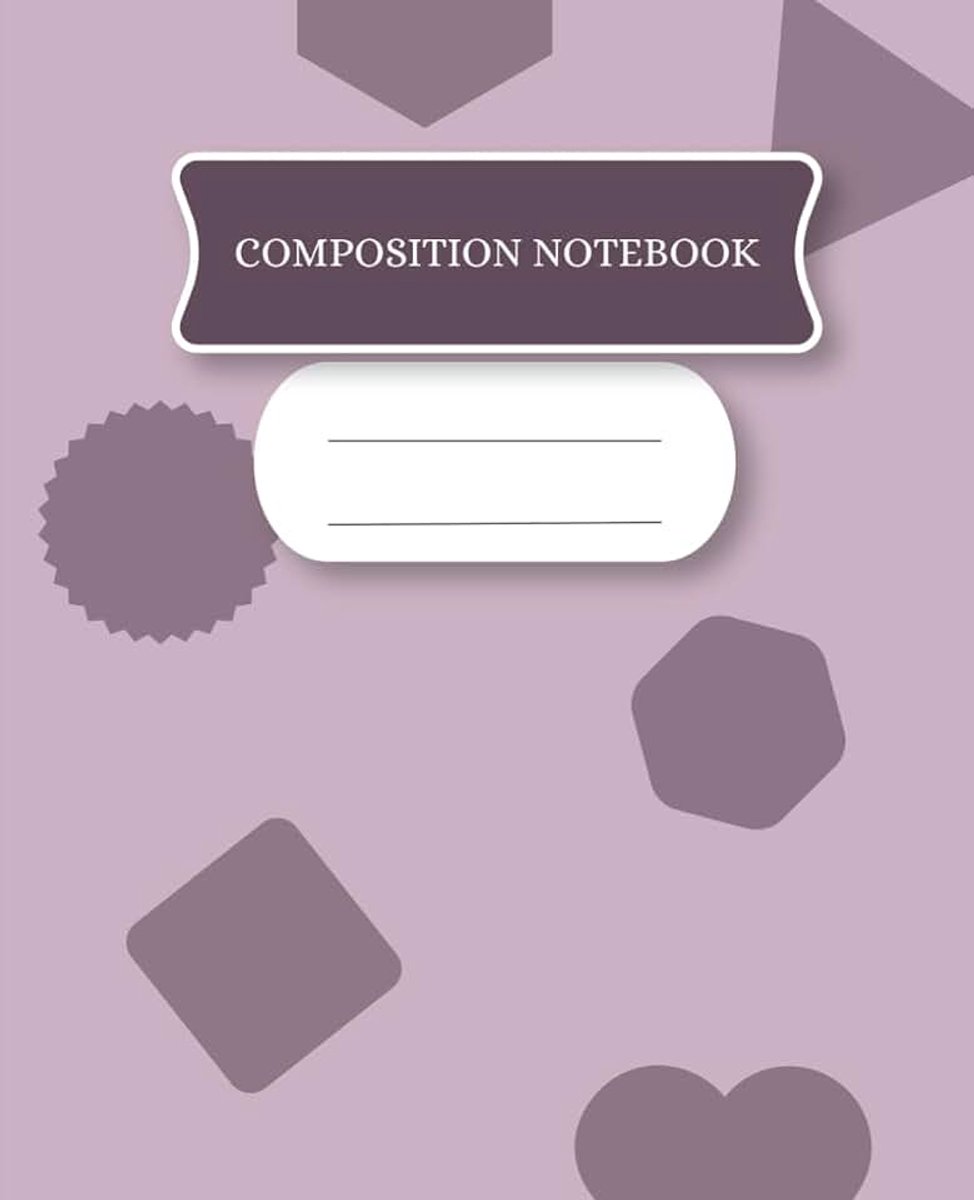 Mauve Shapes: A College-Ruled Composition Notebook - 120 Pages: 7.5 x 9.25 Notebook for Journaling, School, or Work