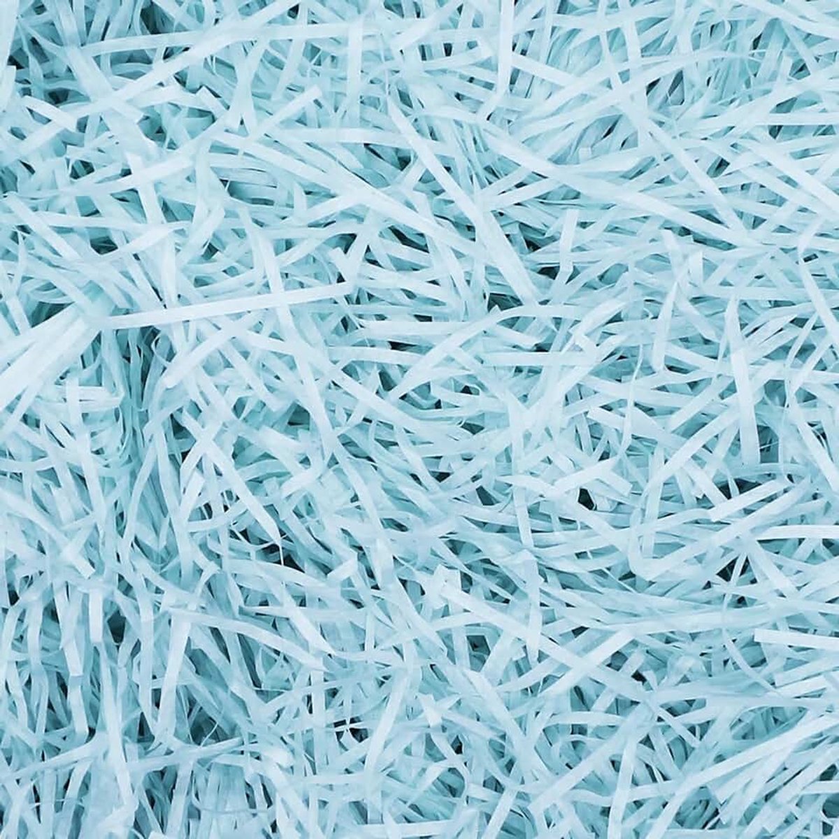50g Raffia Vulmateriaal Cadeau - Geschenkvulling voor Hampers Geschenkdozen & Decoratie Geschredderd Papier Feestdecoratie Pakjesvulling (Blauw licht)