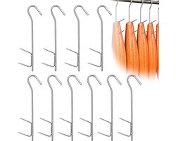 Rookhaak, forel, rookhaak, vis, roestvrij staal, 10 stuks, 21 cm | Roest- en corrosiebestendig, geschikt voor vis, vlees en worst