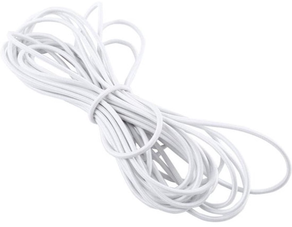 Elastisch Koord 10m - Rekbaar Bungee Touw, 5mm Rond Rubber Koord voor DIY, Kamperen en Kayak Accessoires