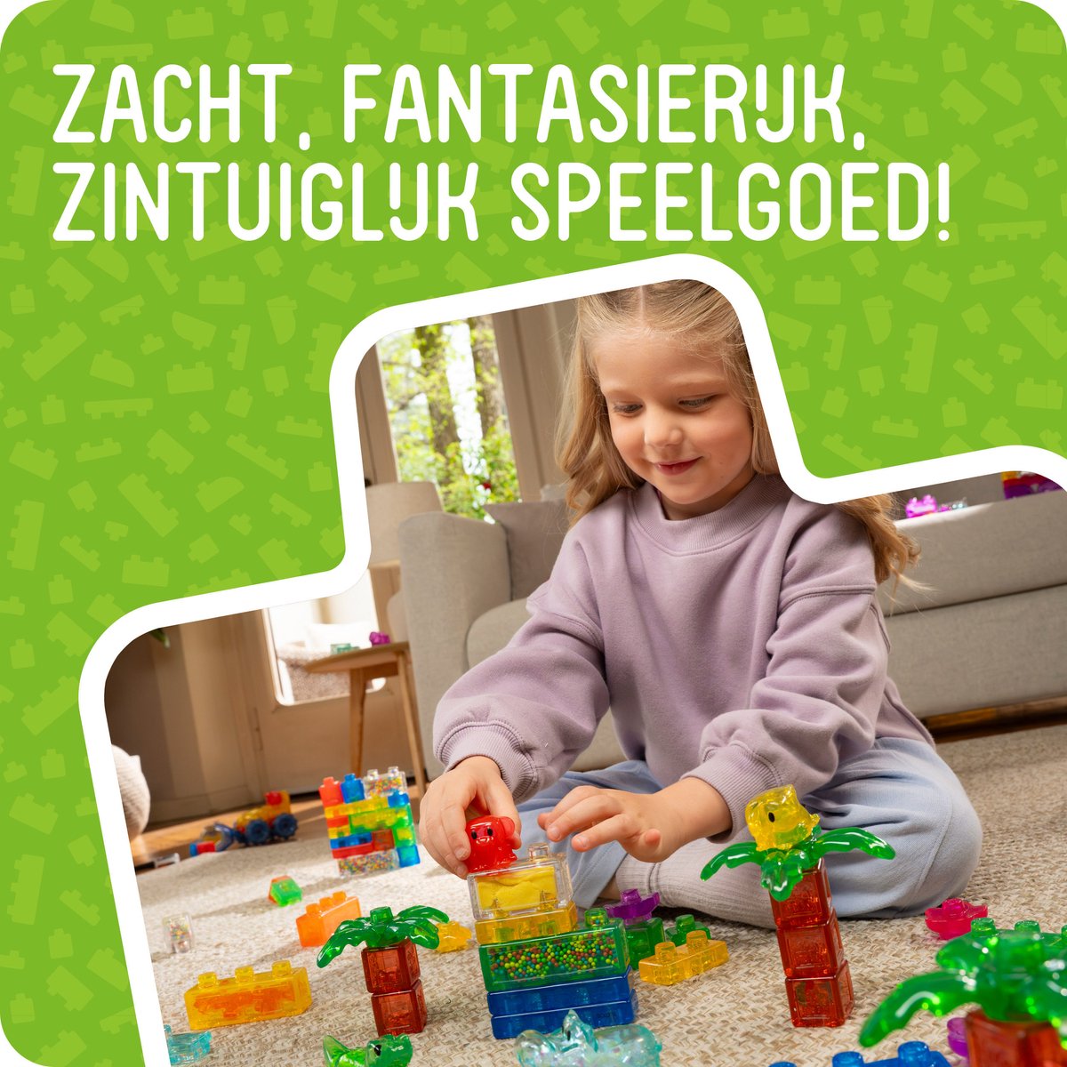 Goliath Jelly Blox Jelly Jungle Set - Constructiespeelgoed - Zachte Bouwblokken - Pijnvrij Spelen - Vanaf 2 jaar - BPA vrij — cadeau in Spellen & Speelgoed - foto 7