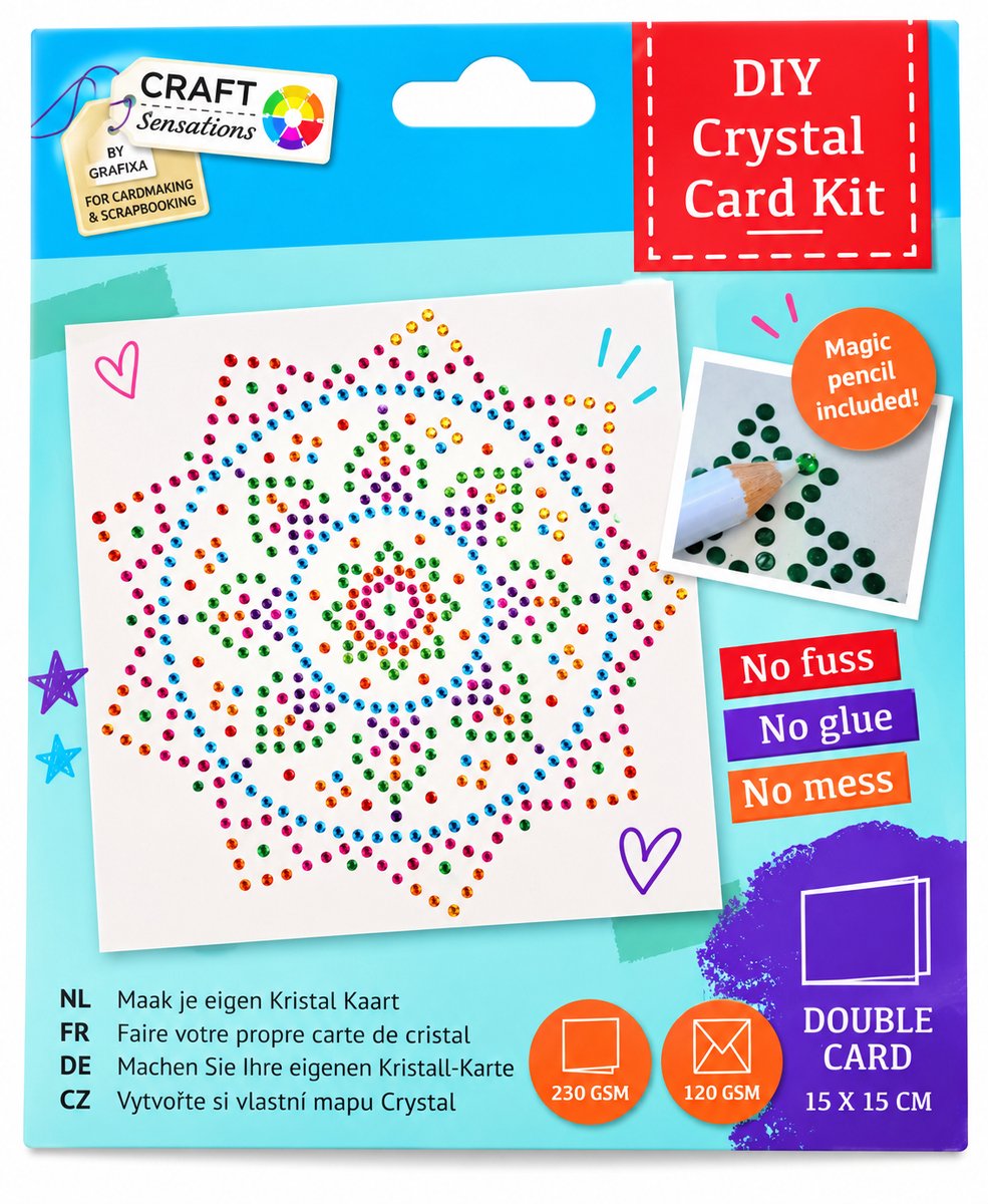 Craft sensations - Maak je eigen - Kristal kaart - Hobbypakket - Knutselen
