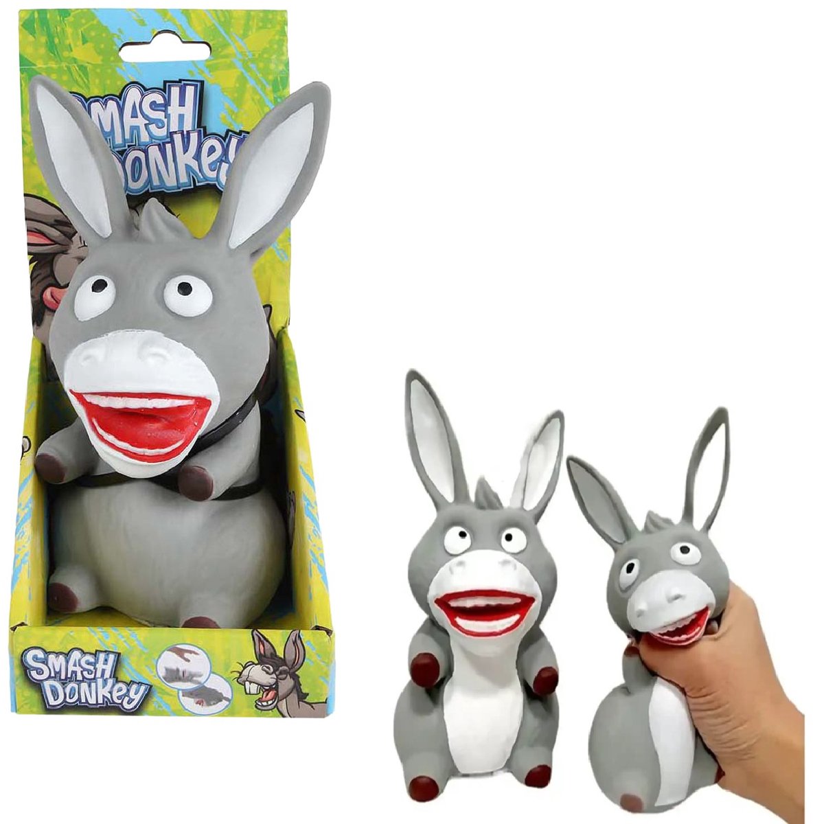 Squishy Stretch ezel 15 cm groot - Squeeze - Rek - Strek - Fidget - 500 Gram - Gevuld met zand