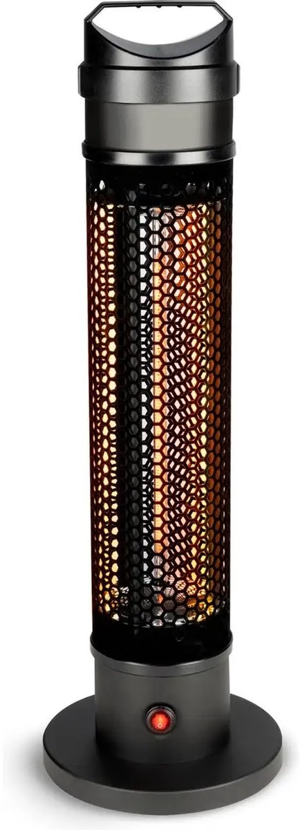 Infraroodkachel 800W – Carbon Heater – Elektrische Infrarood Verwarming – Compacte Stralingskachel voor Woonkamer, Slaapkamer, Kantoor, Werkplek & Binnengebruik – Carbonkleur