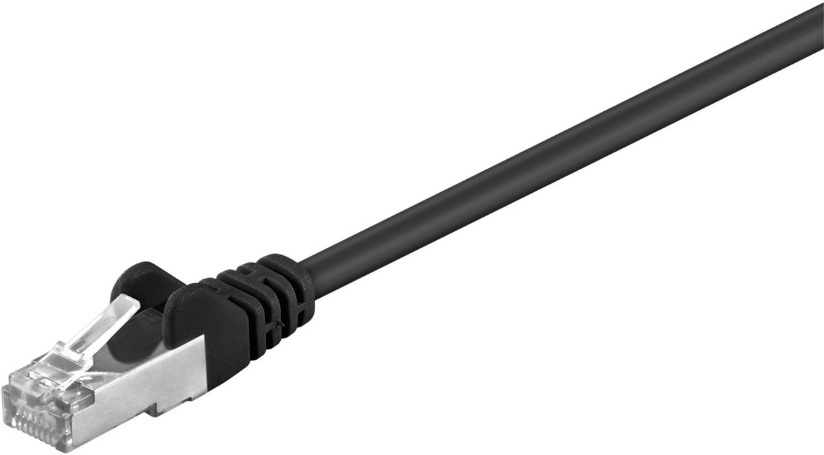CAT5e FTP patchkabel - 3 meter zwart - netwerkkabel - internetkabel - UTP kabel - RJ45 - 1000 mbit/s