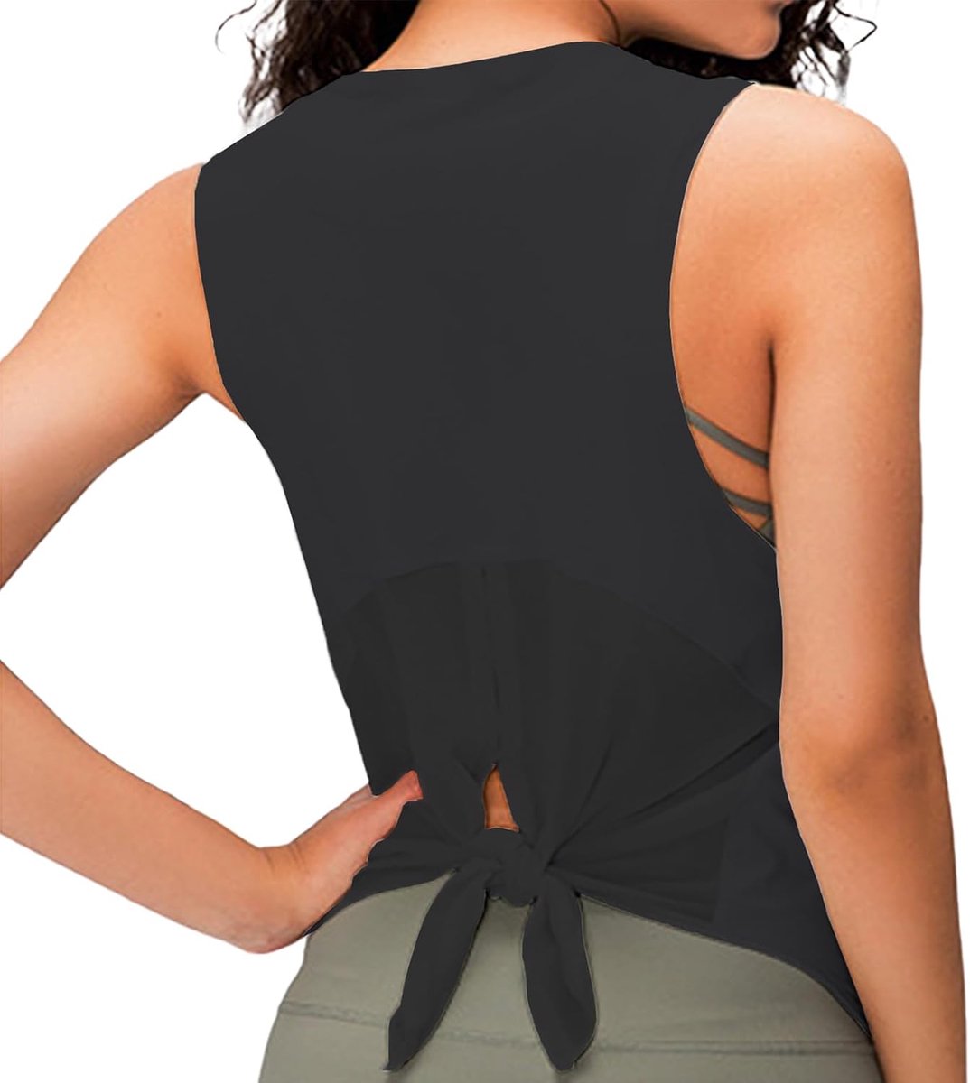 Tanktop voor dames, sportief, ademend en licht, mouwloos, voor sportschool, fitness, yoga, pilates, hardlopen, gym tanktop