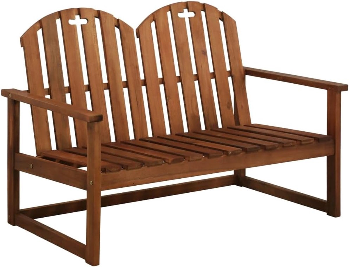 110 cm, massief acaciahout, gazonbank, terrasbank, tuinbank, parkbank voor parken, balkons, paviljoens