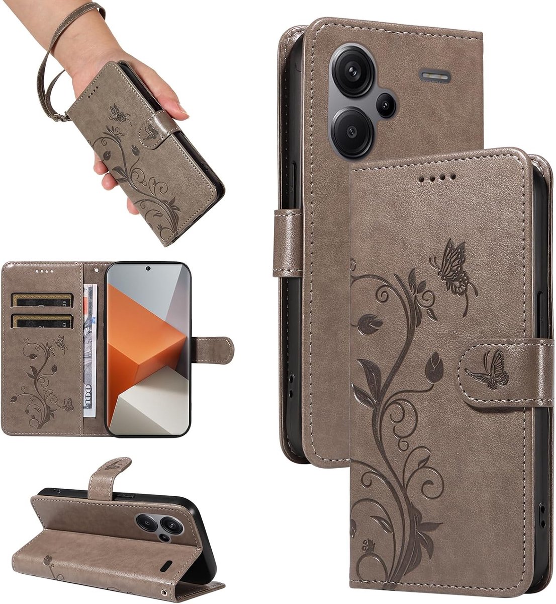 Hoesje voor Redmi Note 13 Pro Plus 5G, Grijs