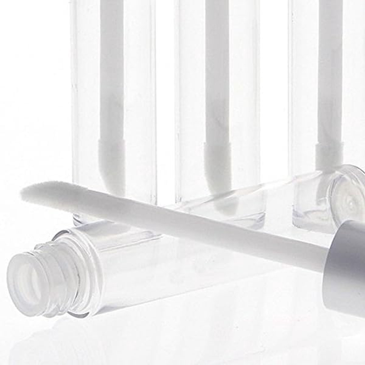 Leeg, 3 stuks, 6 ml, navulbare lipglossflessen met applicatorstaaf, zilveren lippenbalsem, container voor lippenverzorging, reizen en doe-het-zelf cosmetica
