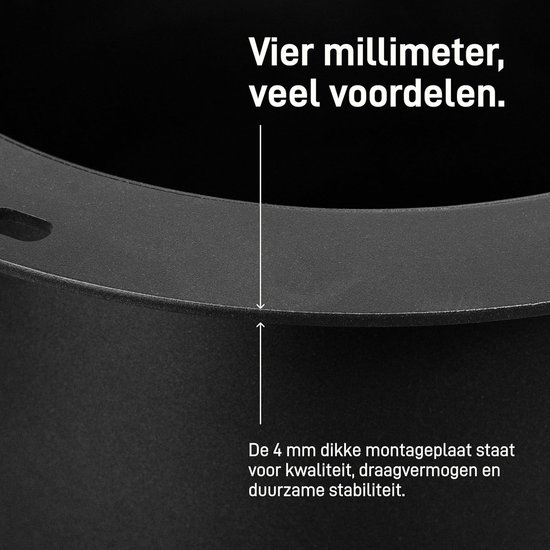 Goods Berlin Tafelzuil CONICAL Tafelpoot metaal zwart 72 cm hoog - Japandi stijl lamellenlook - tafelframe rond - tafelvoet conisch - tafelonderstel voor eettafel voor doe-het-zelf tafel — afbeelding 3