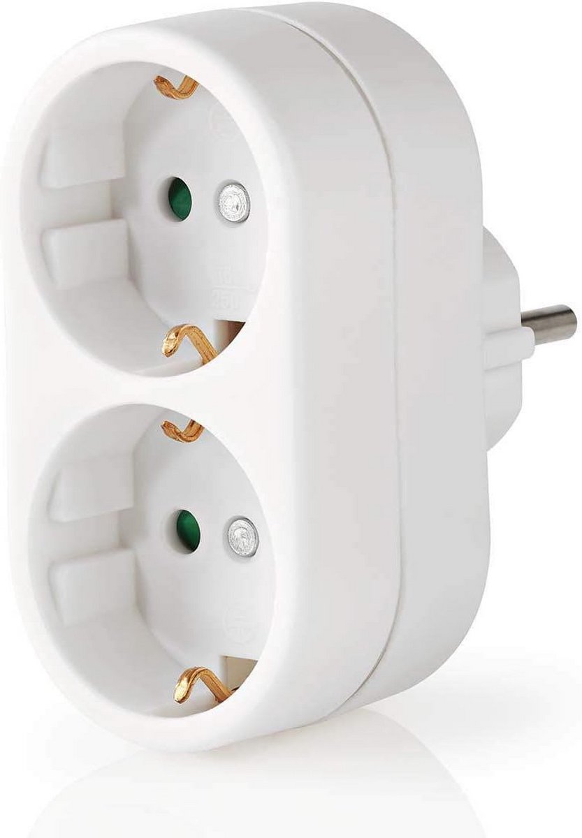Stroomadapterstekker - Omvormerstekker - Standaard stopcontactstekker - Wit