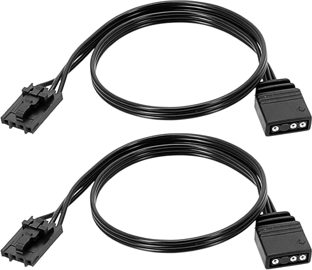 2PCS 25cm 4-pins RGB naar standaard 5V-adapterkabel ARGB-adapterconnector voor Corsair-controllers