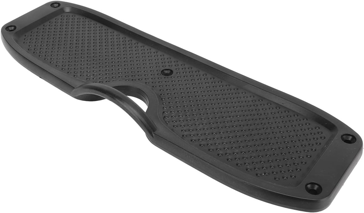 Spiegelsteunplaat, PVC Bootmotorbeugel met Versterkte Plastic Blokplaat voor Kajakkano Rubberboot Jachtvissen (BLACK)
