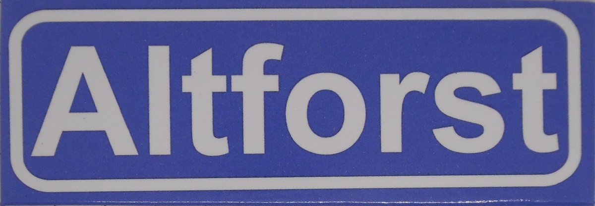 Souv© - koelkast magneet - plaatsnaam bord - kombord - souvenir - koelkastmagneetje - relatiegeschenk Altforst