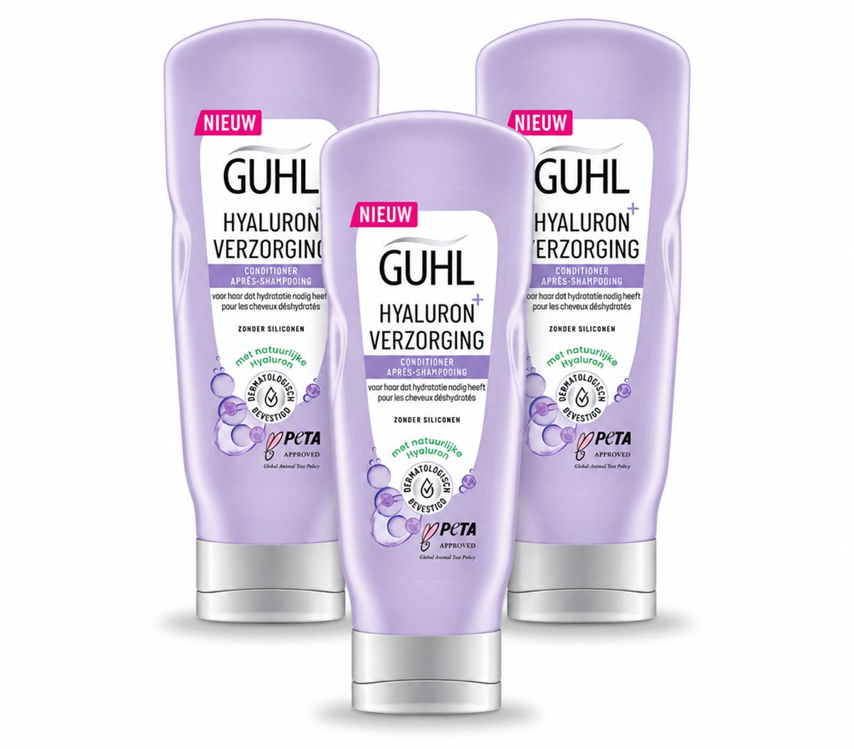 3 x Guhl - Conditioner - Hyaluron+ Verzorging - 200 ml - Voordeelverpakking - 3 stuks