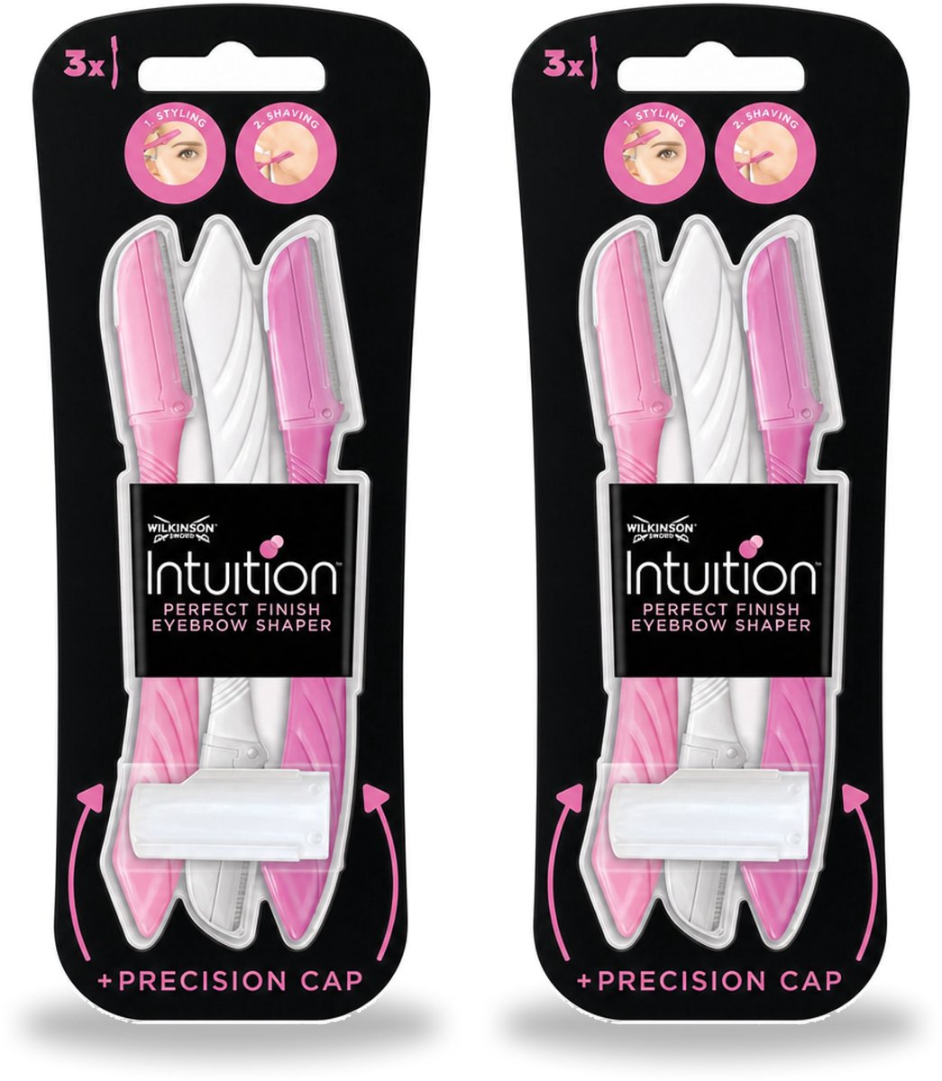 2 x Wilkinson Intuition - Navulmesjes - Wenkbrauw Shaper - Precisie - 3 mesjes - Bulkverpakking - 2 stuks