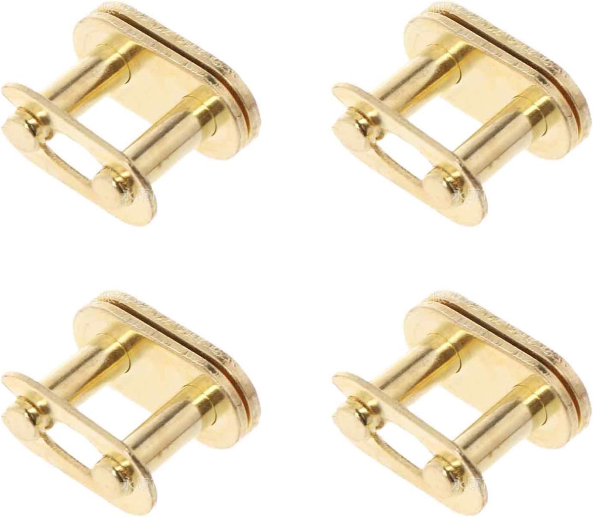 4 stuks kettingschakels voor motorfiets 420, goud, voor 50cc, 70cc, 90cc, 110cc, 125cc, ATV, quad, pit bike, mini-motorfiets, kettingconnector van zeer sterk staal