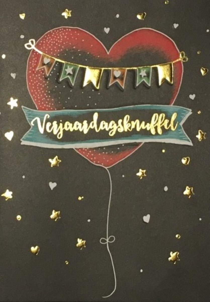 Luxe Wenskaart Verjaardag - Wenskaarten - Verjaardagskaart - Jarig - Happy Birthday - Geburtstag - Anniversary - Serie Sketch'd - Artige - Kaart - 1 Stuks - In Folie - Gratis Verzonden - Hoge Afnamekortingen - 12x17cm