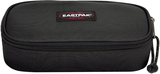 Zwarte Eastpak Oval XL etui met rits en merklogo.