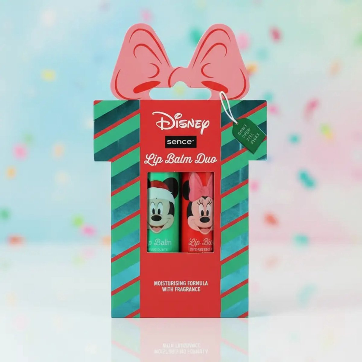 Sence - Disney lippenbalsem duo warm wishes - kerst kerstmis - Minnie en Mickey Mouse - lipbalsem - rood groen - cadeauverpakking feestdagen