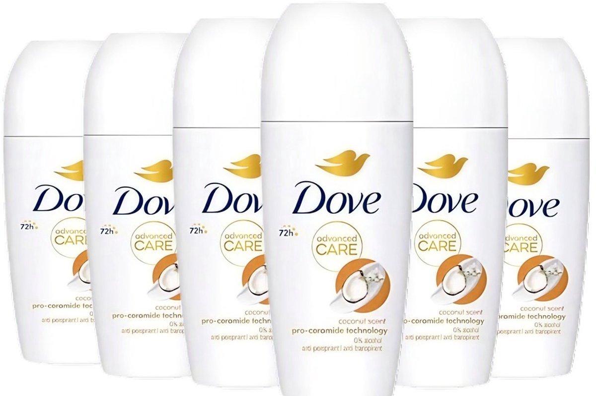 Dove Deo Roller Coconut 6 x 50 ml