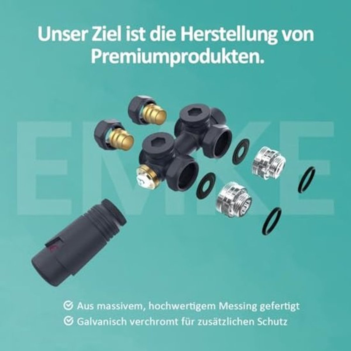 Multiblock Radiator Ventiel Met Thermostaat - Hoek- en Doorgangsvorm - Verwarmingsaccessoires - Antraciet - φ15 x G1/2