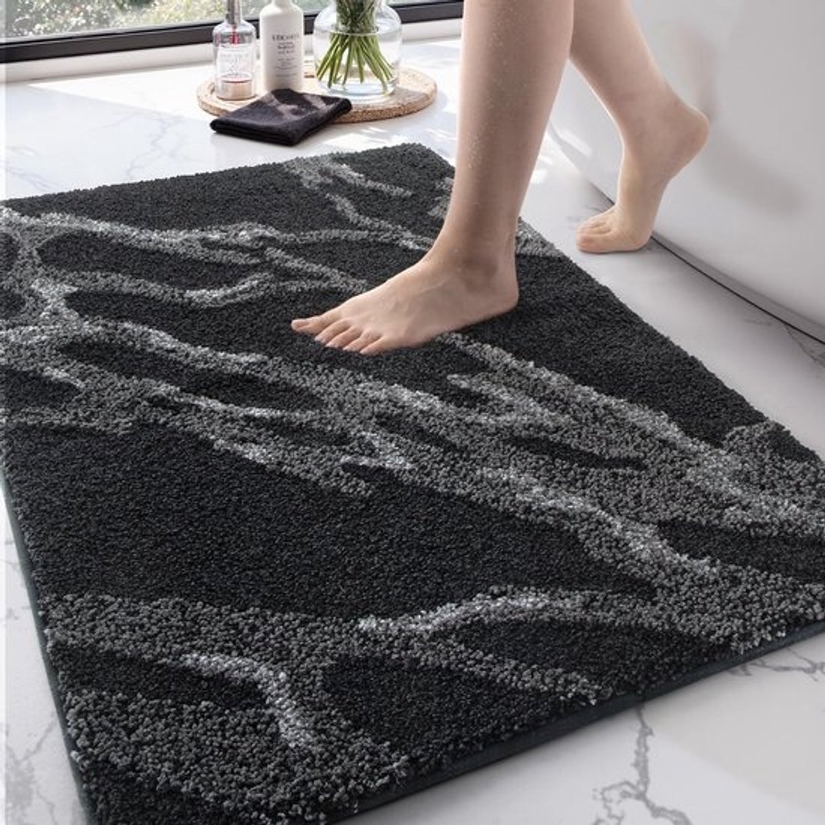 Super Absorberende Badmat 61 x 110 cm - Zacht, Comfortabel, Antislip, Machinewasbaar voor Badkamer