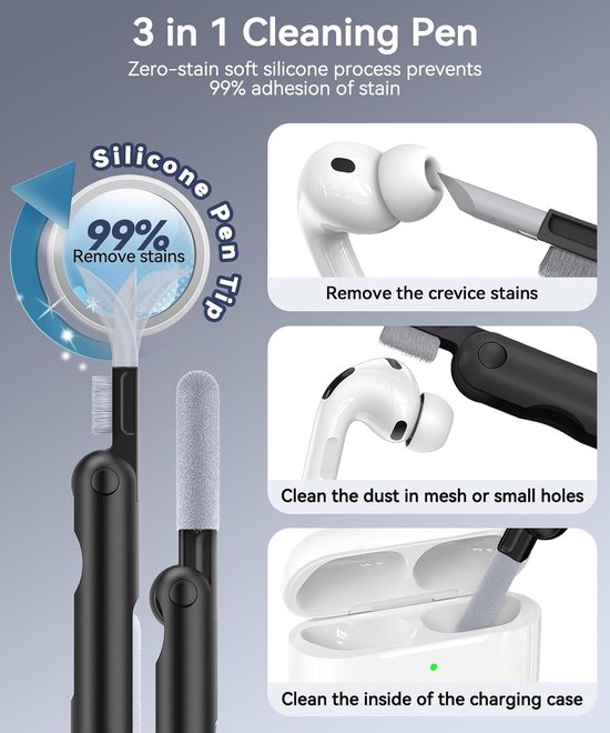 Voor AirPods Pro 3 Hoes met veiligheidssluiting, Black — afbeelding 5