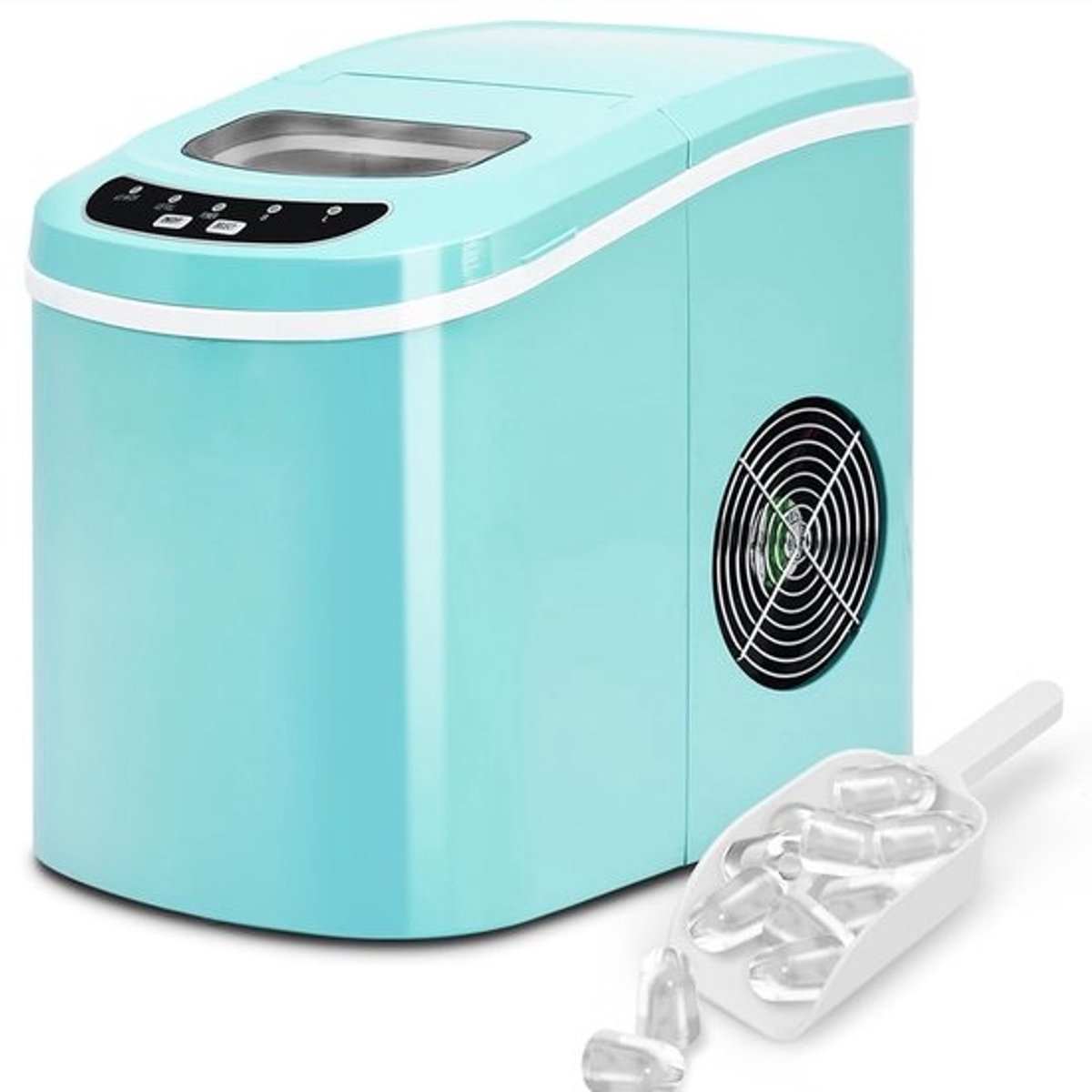 IJsblokjesmachine met 12 kg ijsproductie per 24 uur en 2 ijsblokjesmaten