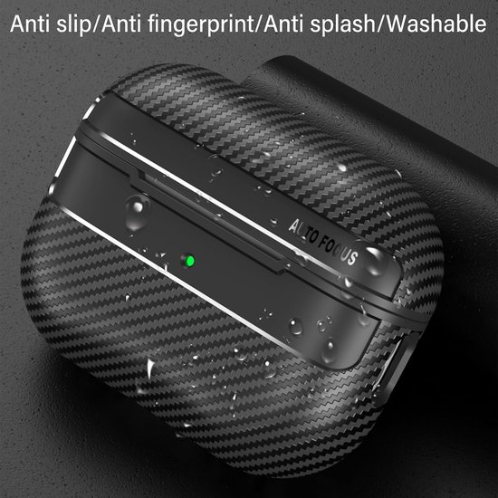 Textuur Hoesje voor AirPods Pro 3 2025 XW Zwart — afbeelding 2