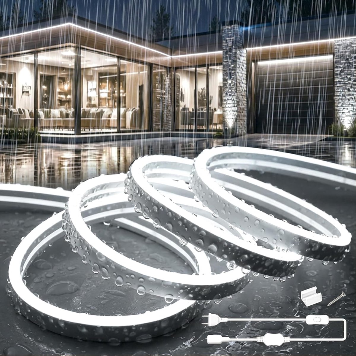 20m Neon LED Verlichting Buiten Silicone Waterdicht IP65